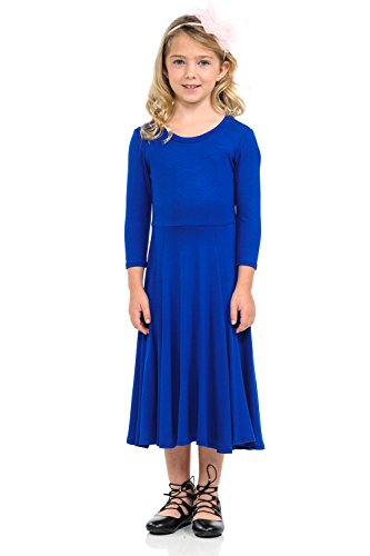 Pastel By Vivienne Honey Vanilla Girls' Princess Seam A-Line Dress - Full Skirt Twirl Dress, Removable Tag