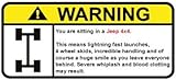 Jeep 4x4 Funny warning sticker for 4wheel drive cars, perfect gift decal