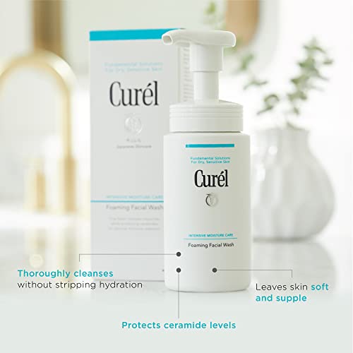 Curel Japanese Skin Care Foaming Daily Face Wash for Sensitive Skin