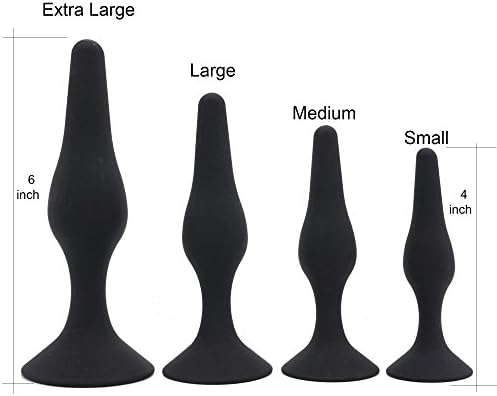 Men's and Women's Silicone Anales Trainer Kit- Interesting Games Toys (Black)