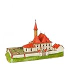KERANOVA Clever Paper Historic Buildings 106 Piece Priory Palace 3D Puzzle, 33.5 cm, 1/150 Scale