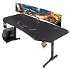 AuAg Gaming Desk 63 inch Larger Battlestation PC Computer Desk Home Office Desk Gaming Table Gamer Workstation with Full…