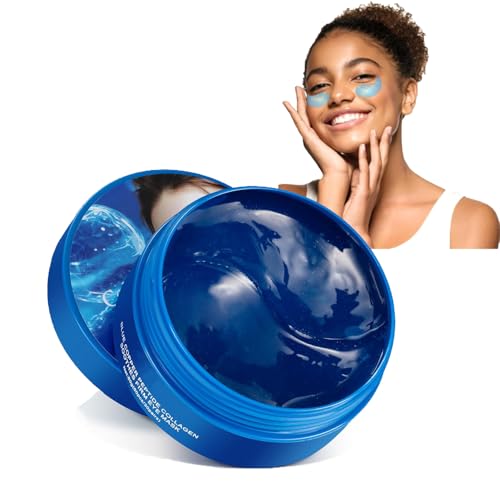 Parche Coreano de Hidrogel con Péptidos y Colágeno - 60 Mascarillas Reafirmantes, Iluminadoras e Hidratantes para Ojos - Ojeras, Bolsas, Arrugas y Líneas Finas - Under Eye Patches (Péptidos)