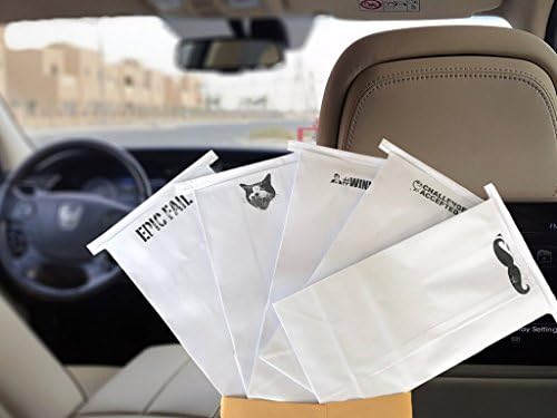 Sick bags with attitude - for Uber/Lyft/Taxi drivers (pack of 5)