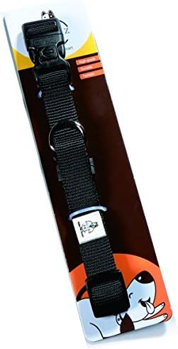 "Clearance Sale" SMARZ PET Durable Extra Thick Dog Collar, Medium Size, Neck 17”-22", Nylon Collars for dogs REACH Material, Black