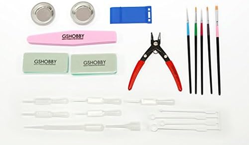 [GSHOBBY] Gundam Tool Set(Brush set+Sponge sanding paper+Dropper+Nipper+Paint tray) [GUNDAMSHOP]