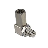 Jzz Cozma 90 Degree Angled adapter O2 Sensor spacer Check Engine Light Cel Fix - Stainless Steel 201 with Mini Catalytic Converter Inside