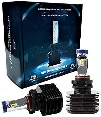 Optimum Series 4 LED Headlight Bulbs Conversion Kit 5202/2504/H16 Philips Lumileds Luxeon Z ES Chips 6,000K Color 50,000 Hour Lifespan