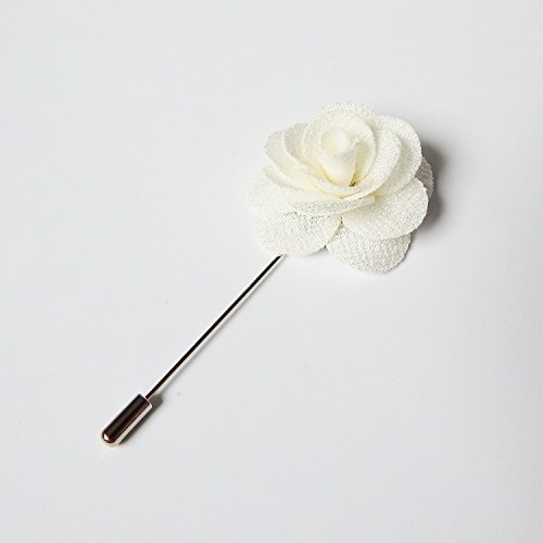 3pcs Wedding Rose Boutonniere Lapel Pins Set For Men Flower White Red Blue RareLove