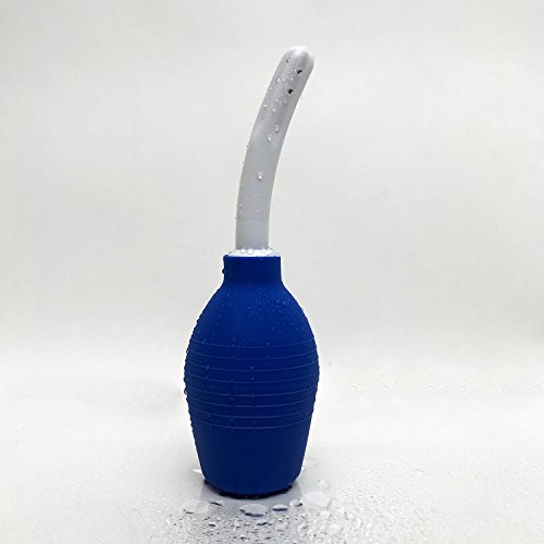 Jsentai Enema Bulb Anal Douches with Waterproof Drawstring Storage Bag FDA Approved Medical PVC Material Perfect for Women and Men Capacity 10.5oz (1 Large, Blue)