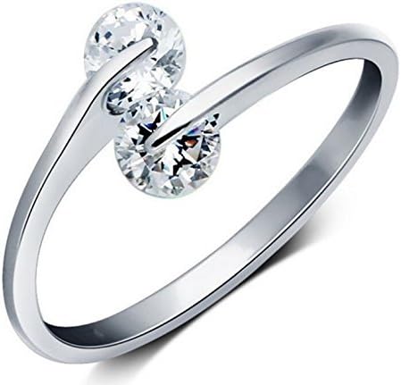 Cairo Platinum Plated Elegant Austrian Crystal Adjustable Ring for Women