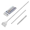 HOTOOLME Algae Scraper Fish Tank Scraper Cleaner Tool Kit with 10 Blades for Glass Aquarium Cleaning 65cm Long Handle