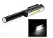 Aluminum Body COB LED Pocket Pen Light Inspection Work Light Flashlight with Rotating Magnetic Clip & Magnet Base Great for Camping Household Workshop Automobile (Alloy Black)