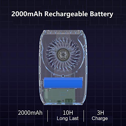 Handheld Fan Mini USB Fan Powerful Small Personal Portable Fan Speed Adjustable USB Rechargeable For Desk Neck Travel Office (Green)