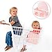 Buggy Bench The Original Shopping Cart Seat Carrier (Blush Pink) for Baby, Toddler, Twins, and Triplets (Up to 40 Pounds)