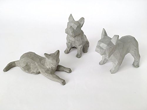 Concrete dog, cat bulldog
