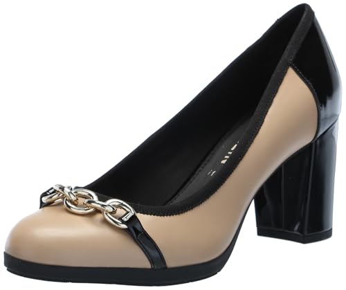Anne Klein Women's Caitlyn Pump, Nude/Black, 7.5