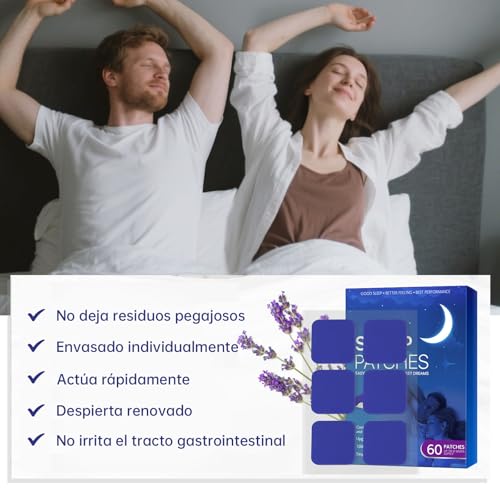 60 Parches para Dormir, Parches de Acción Rápida para Ayudar a Dormir Para Hombres y Mujeres, Sleep Patches Ingredientes 100% Naturales, Aliviar la Fatiga Física y la Ansiedad