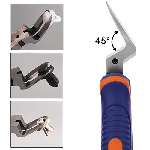 WISEPRO Multifunctional Diagonal Side Cutting Pliers Car Trim Panel Clip Cutter Puller Fastener Rivets Remover,Multipurpose Cutting Pliers Great for Automotive Interior Plastic Clip Removal