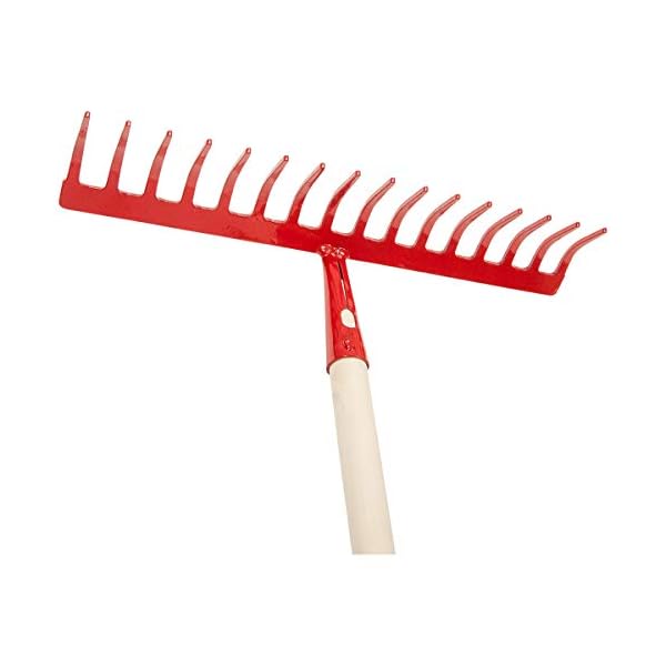 SHW-FIRE | 16-Zinken Gartenrechen mit 42 cm Rechenbreite â robuster Stahlrechen mit 150 cm Espenholzstiel, ideal zum Einebnen, AufrÃ¤umen & SÃ¤en im Garten | Made in Germany – Bild 5