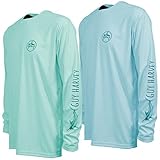 Guy Harvey Long Sleeve Marlin Sketch Performance Crew