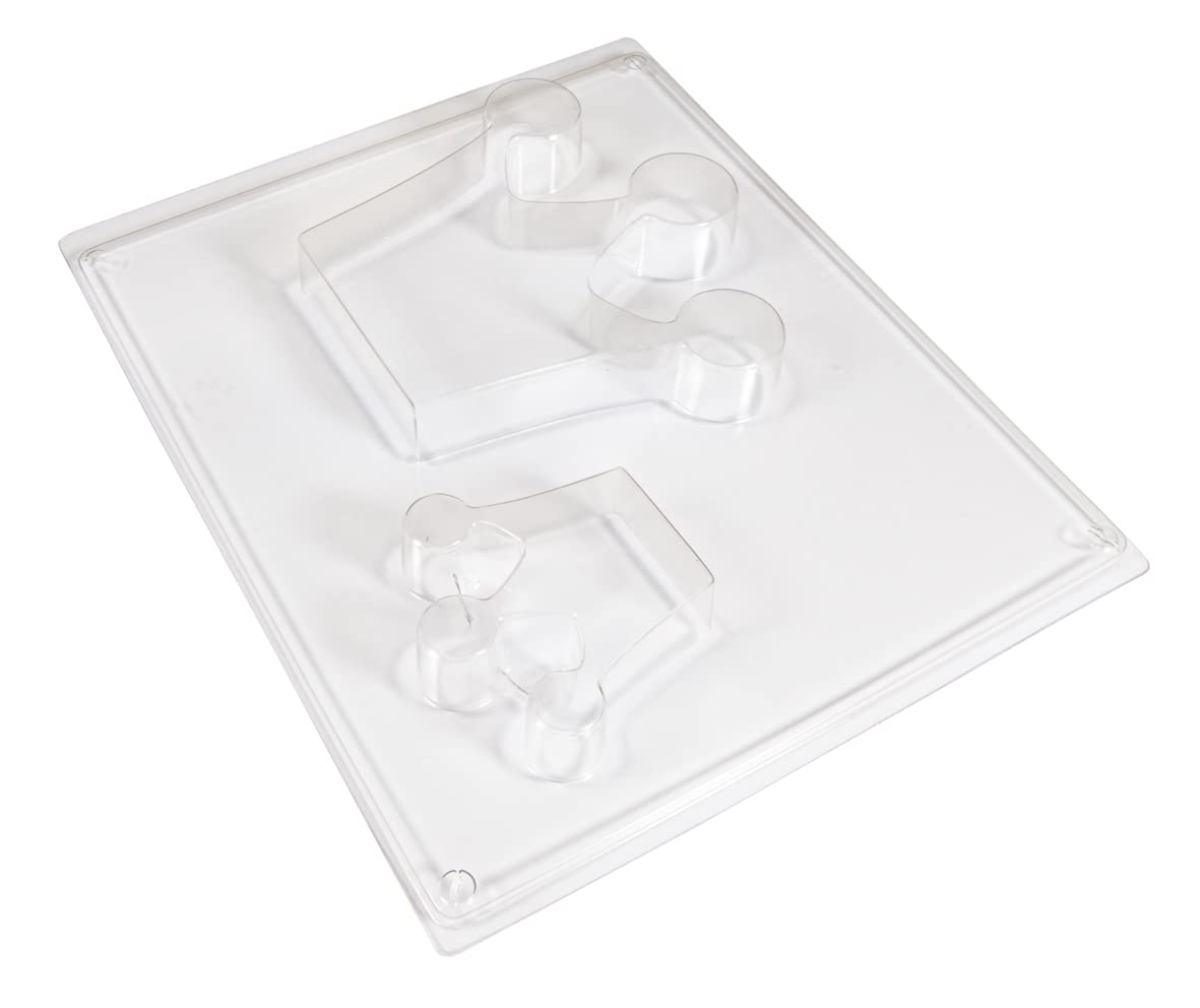 Rayher Crown-Shaped Casting Mould Tray for Concrete Crafts, Two Clear Plastic Shapes for Moulding, Large 13x12x2cm and Small 6.5x7x2cm, PET, 36119000