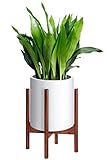 MoonLa Plant Stand Mid Century Wood Flower Pot Holder Display Potted Plant Holder Rack Rustic Planter Stand Up to 10 Inch (Plant and Pot NOT Included), Brown