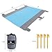 SONGMICS Sand-Resistant Beach Blanket Mat 7' x 9' Extra Large Water-Resistant Picnic Mat Quick-dry parachute nylon Pocket Blanket with 4 Stakes for Picnic, Camping, Hiking