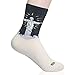 KONY Women's 4 pairs Funny Famous Painting Art Printed Tourist Casual Crew Socks Size 6-9 (Famous City Painting)