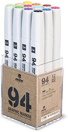 MTN 94 Graphic Markers Basic Set of 12 Professional Ink Markers