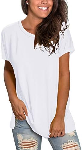 NSQTBA Womens T Shirts Short Sleeve Crewneck Tees Plain Workout Tops Loose Fit 2 NSQTBA Womens T Shirts Short Sleeve Crewneck Tees Plain Workout Tops Loose Fit