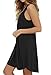 MOLERANI Women's Casual Swing Simple T-shirt Loose Dress, Medium, Black