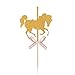 Glitter Gold Carousel Horse Cupcake or Cake Toppers Party Favors (12-Pack)