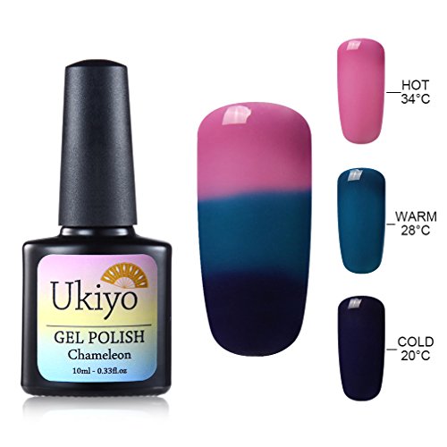 Ukiyo 3-Way Thermal Temperature Color Changing Nail Gel Polsih UV LED Soak Off Chameleon Varnish 10ml/0.33fl.oz 4207 Ukiyo 3-Way Thermal Temperature Color Changing Nail Gel Polsih UV LED Soak Off Chameleon Varnish 10ml/0.33fl.oz 4207