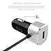 Arctek 33W Dual USB Car Charger with QC 3.0 and Built-In USB-C 5V/3A Cable for LG G6, V20, Google Pixel, Pixel XL, 6P, 5X, Moto Z Force, Silver
