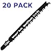 INTEGRA Tools T234X T-Shank 20 Piece Contractor Jigsaw Blade Set with storage tube. Made with Metal. Blades optimized for cutting Wood, PVC, and Plastic.