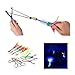 Led Lights Night Helicopter Flying Toys - Elastic Powered Sling Shot Heli. Slingshot Arrows to Flare 12 Pcs Amazing Arrow