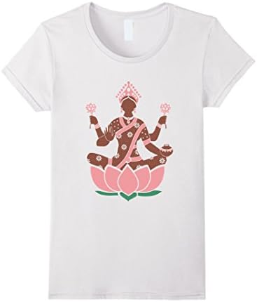 Women's Lakshmi Sri T Shirt Hindu Hinduism Gods tee Medium White