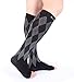 Doc Miller Toeless Compression Socks Women & Men – Open Toe, 20-30mmHg, Knee-High, Lightweight, Calf Support, Shin Splints, Varicose Veins Comfort, 1 Pair, Argyle