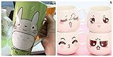 350ML Cartoon Totoro Ceramic Porcelain Tea Coffee Milk Mug Cup With Silicone lid2 with gift is cute mug