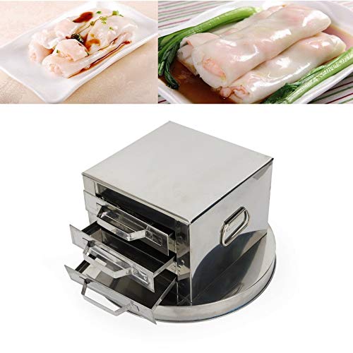 Food Steamer, 3 Layer Stainless Steel Rice Moodle Egg Roll Food Steamer