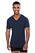 TexereSilk Men's V-Neck Undershirt Single Pack - Lounge Tee In Bamboo Viscose (Midnight Blue, Medium) Gifts For Guys MB6002-MID-M