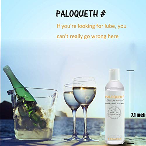 Personal Water Based Lubricant 8.2oz, PALOQUETH Premium FDA Certified Long-Lasting Value Based Lube for Women Silicone Toys 100% Safe Paraben-Free Hypoallergenic - Thumbnail 5