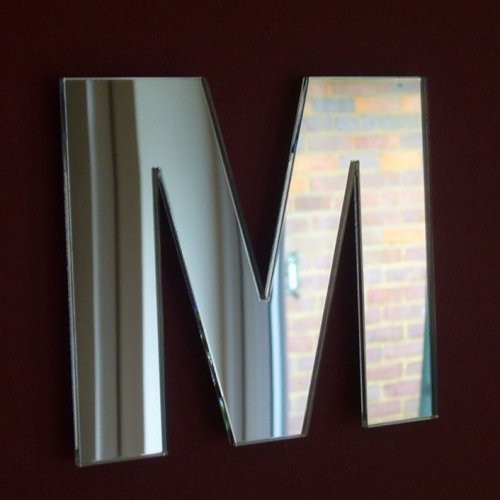 Upper Case Letter M Mirror 40cm