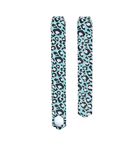 Rayability Fitbit Alta Accessory Band, Silicone Replacement Wristband for Alta with Metal Buckle &amp; Silicone Fasten Ring, Fashion Leopard Design, Large