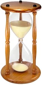 Amazon.com: 100 Minute Sand Timer - Yellow Sand in Natural Stand - 12 ...