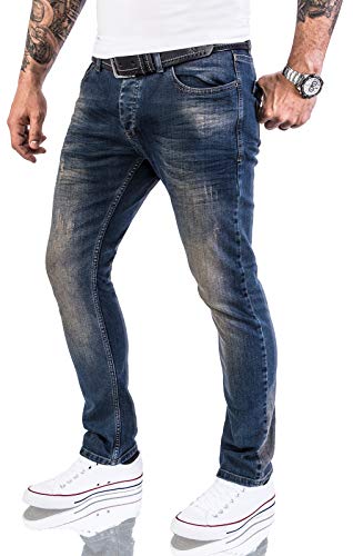 Rock-Creek-Designer-Herren-Jeans-Hose-Stretch-Jeanshose-Basic-Slim-Fit-W29-W40-M21
