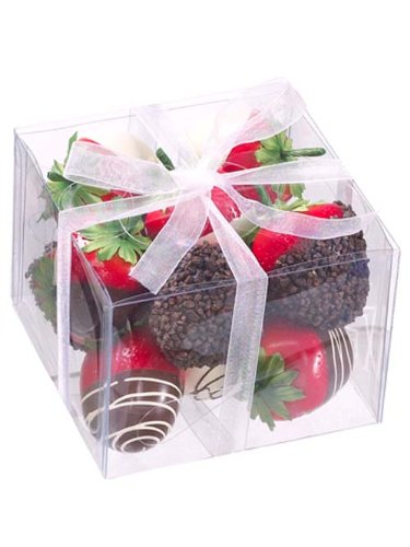 Artificial Strawberry Chocolate Covered Box 12