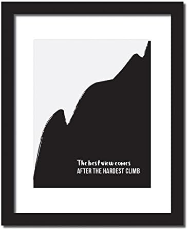 Success/ Coping with Failure Fitness Motivational Office decor/gift ' The best view comes after the hardest climb'' Inspirational Quote Print . UNFRAMED.
