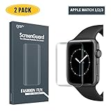 【2-Pack】Screen Protector Compatible Apple Watch 3/2/1,iWatch Full Coverage PET+TPU Screen Protector Compatible Apple Watch Series 3/2/1 42mm - HD Clear,Ultra-thin,Anti-Scratch,Anti-Bubble